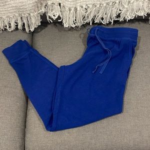 Papinelle Jogger Sweatpants Women's Blue Drawstrings Pockets Cotton M